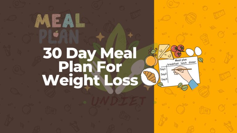 30 Day Meal Plan For Weight Loss